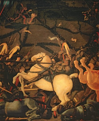 De slag bij San Romano in 1432, ca. 1456 door Paolo Uccello